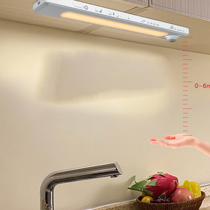 Ultra-Thin PIR Motion Sensor LED Cabinet Light USB Charge Multifunction Wall Lamp for Kitchen/Wardrobe/Closet