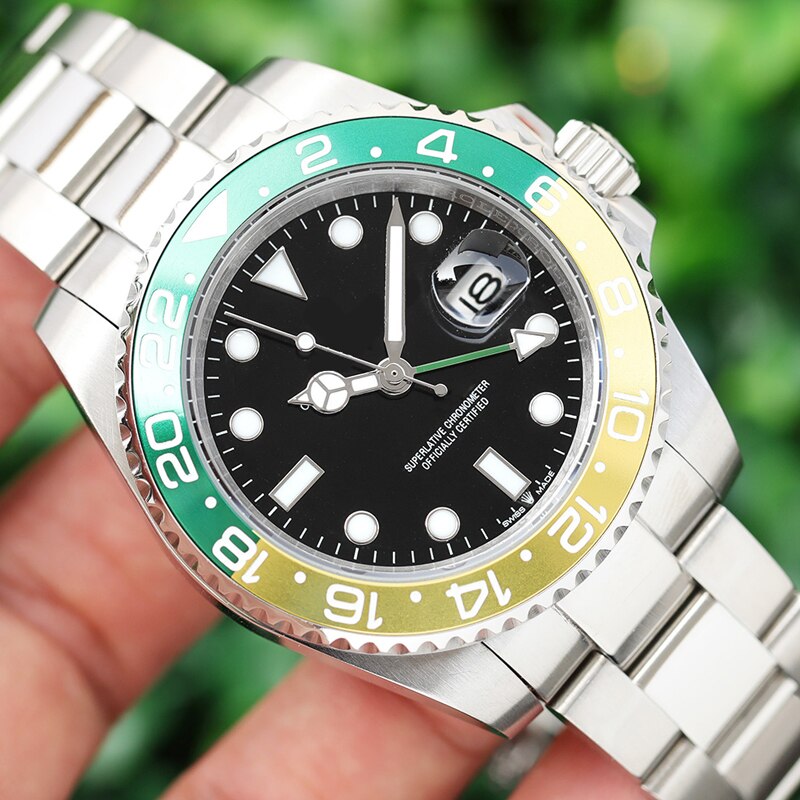 Relojes de pulsera de lujo de cerámica de gama alta de la RLX para hombre con movimiento mecánico AAA SS automático de para hombre: 3