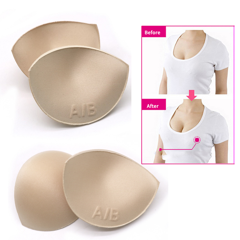 1 paar Schwamm Einsätze In Bh Gepolsterte für Badeanzug Brust Push-Up Füllen Büstenhalter Brust Patch Pads Frauen Dessous Zubehör