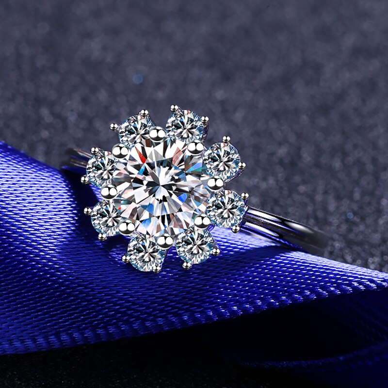 Inbeaut 925 prata princesa arco moissanite anel excelente corte 0.5 ct pass diamante teste d cor pedra solo anel feminino clássicos