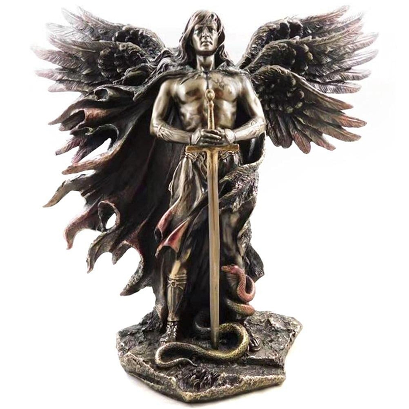 Metatron Gebronsde Seraphim Zes-Gevleugelde Guardian Angel Standbeelden Woondecoratie Ook Een Grote Voor Uw Vrienden