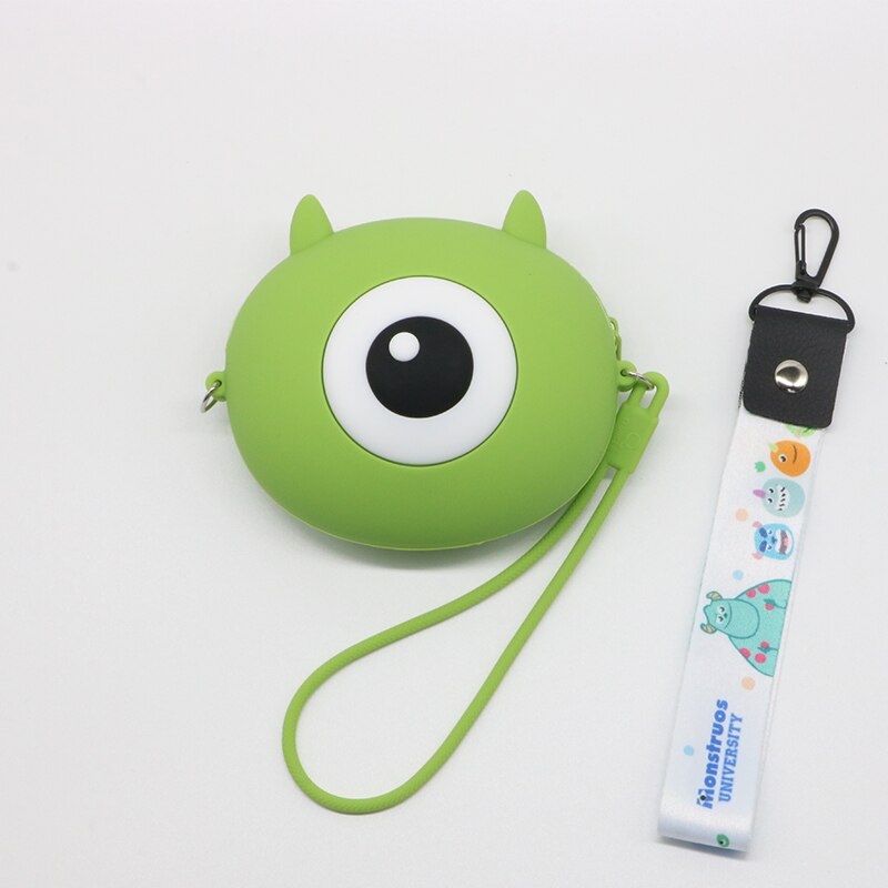 Cartoon Round Purse Cute Mini Female Student Clutch Bag Waterproof Silicone Pendant Coin Bag with Strap Mini Pouch