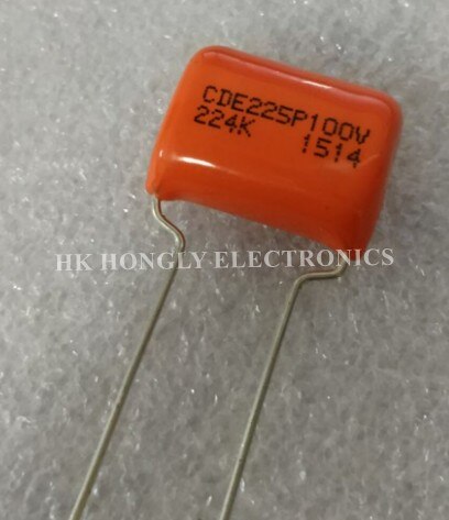 20 pièces CDE225P100V 103K 153K 563K 224K 334K CDE 225P 100V 10% 0.01UF 0.015UF 0.056UF 0.22UF 0.33UF P = 10mm 15mm condensateur de Film: 224K P10mm