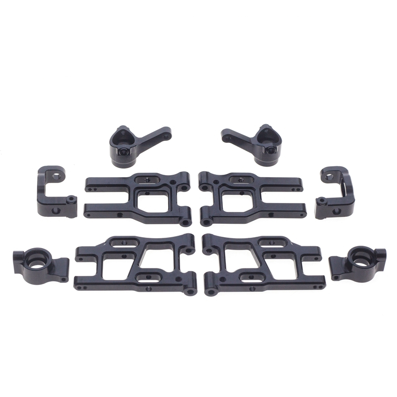 LC Racing PTG-2 Metal Upgrade Parts Swing Arm C base Axle Mount Steering Cup CVD For 1/10 RC Rally Car: 1set black