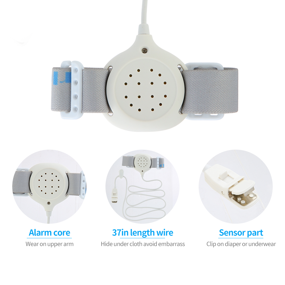 Armslid sengevædningsalarm baby pottetræning højfølsom sensordetektion med lydvibration til for baby ældre skrøbelig