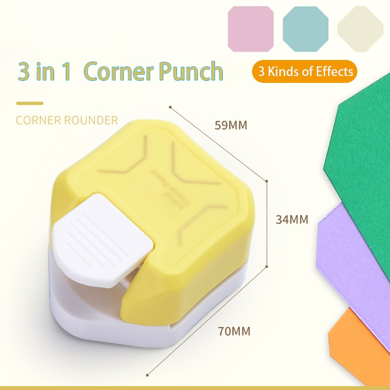 R4 R7 R10 3 In 1 Ecke Allrounder Papier Schläge Grenze Punch Runde Ecke Papier Cutter Karte Scrapbooking für DIY handgemachte Handwerk: MULTI