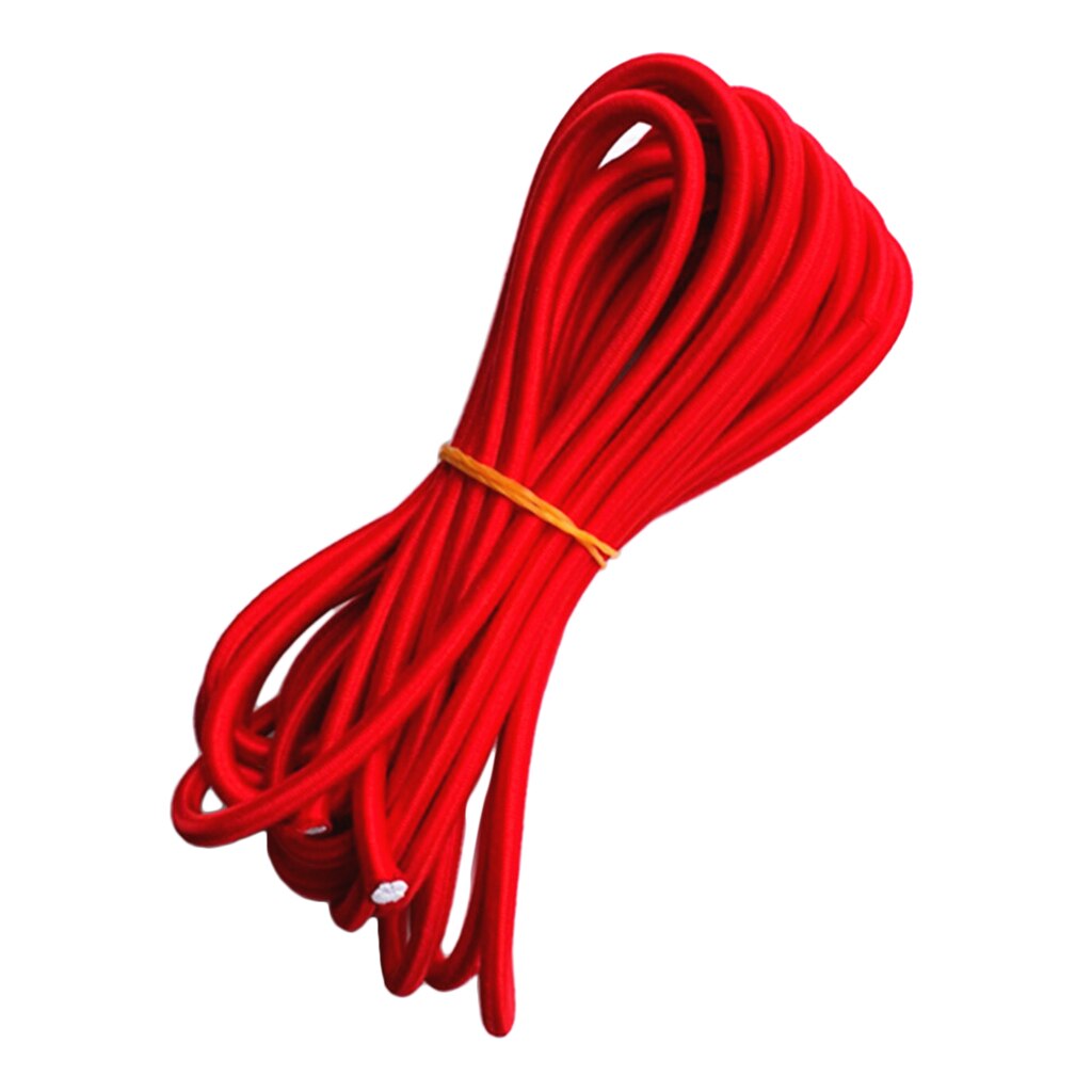 5mm premium marine kvalitet elastisk rød bungee reb stød ledning binde ned både trailere presenning telt dækning tilbehør: 5m røde