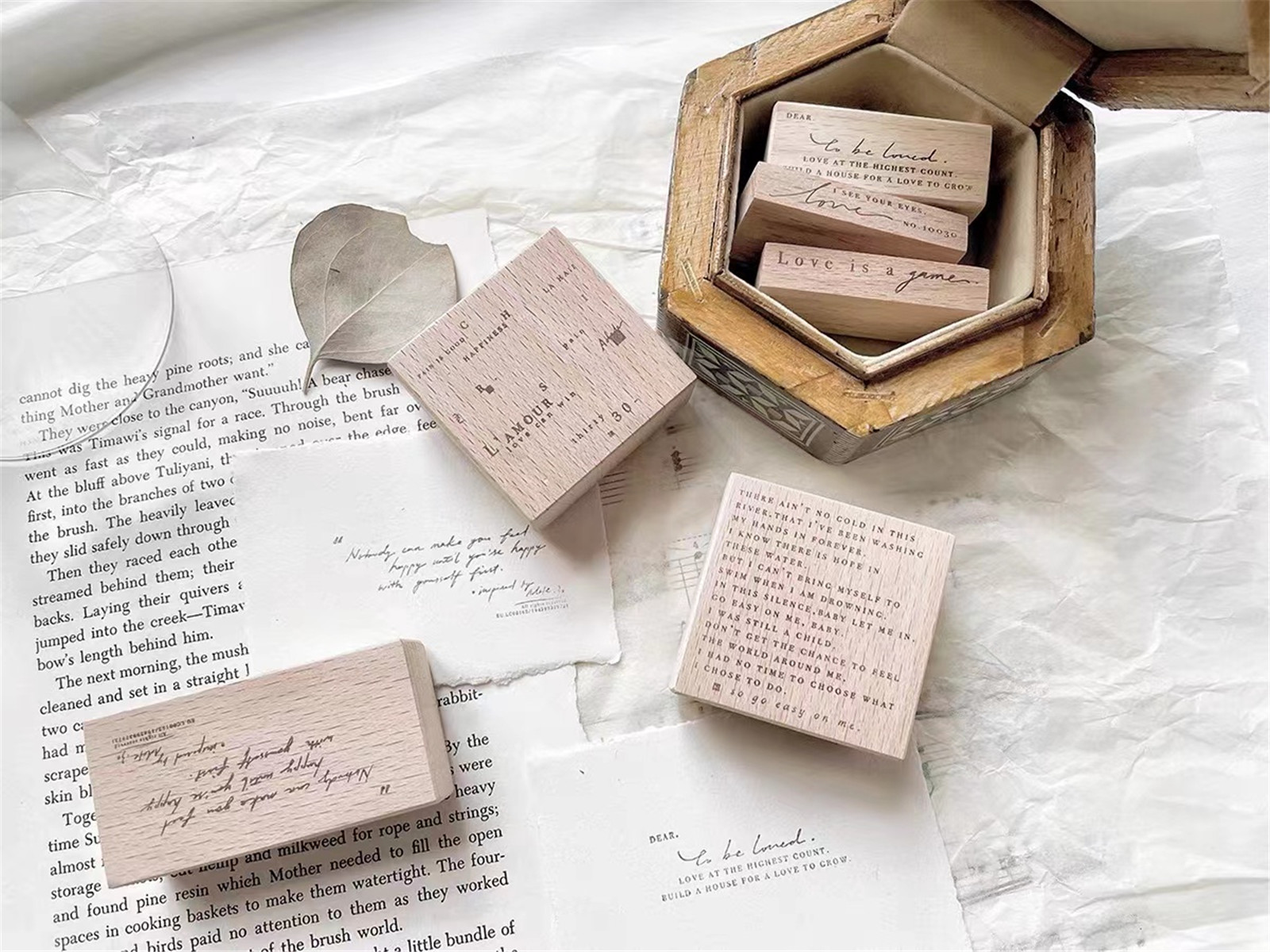 Jahrgang Inspirierung Liebe Holz Stempel für DIY Schrott Buchung Fotoalbum Karten herstellung