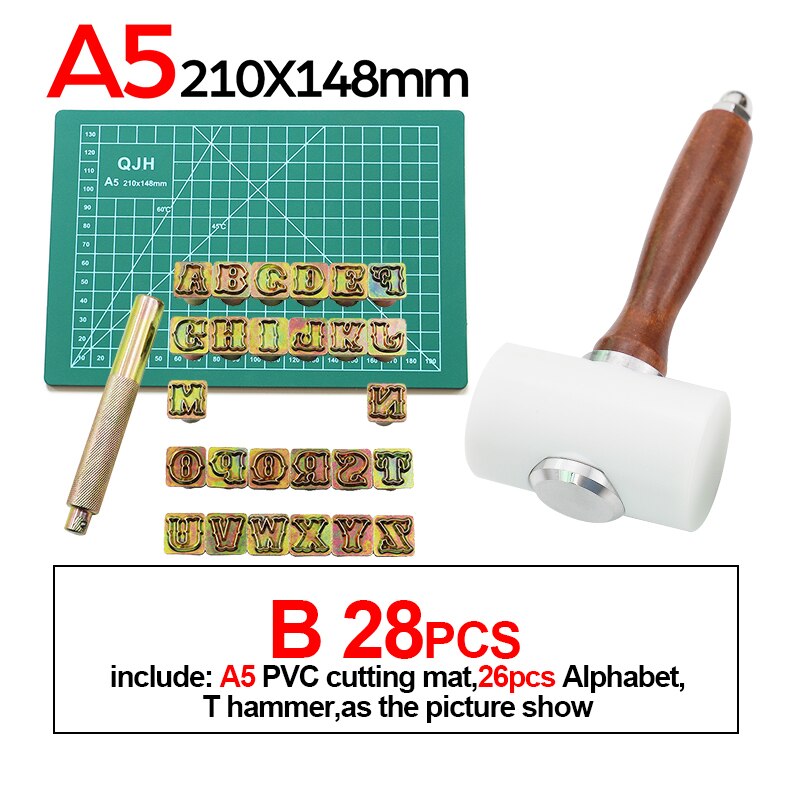 Alphabet Digitale Leder Stanzen Carving Messer Druck schlagen Werkzeuge Englisch Buchstaben Metall Leder Stempel einstellen Leder Werkzeuge: B