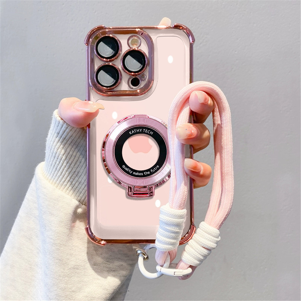Funda de teléfono con soporte magnético a prueba de golpes para Motorola Moto G10 G20 G30 G84 G54 G82 5G G52 G71S con cordón, funda de silicona suave: ABS de alta resistencia / Gris oscuro