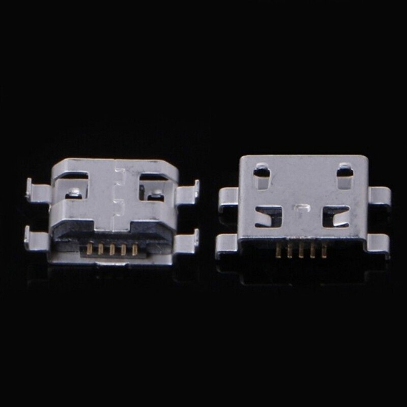 Miniconector USB tipo B, conector hembra de 5 pines, Conector de carga de cuatro pies, 0,8x0,6mm, 10 Uds.