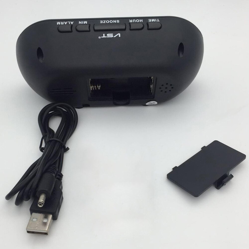 USB LED Alarm Clock Clock Multi-Function Digital Alarm Clock for Home School (Red)