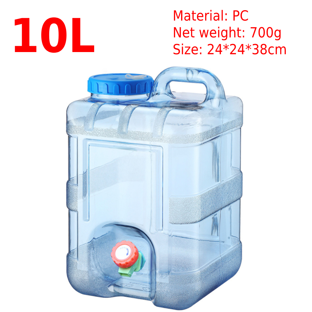 5/7.5/8/10/12/15L Capaciteit Outdoor Water Emmer Draagbare Rijden Wateater Emmer Draagbare Tank Container met Kraan Voor Camping: Bruin