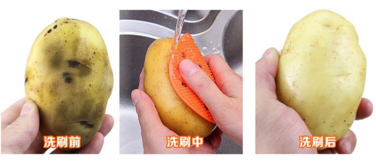 1 PC Fruit Groente Borstel Keuken Gereedschap Reinigingsborstel Voor Aardappel Keuken Thuis Gadgets koken tool KX 019