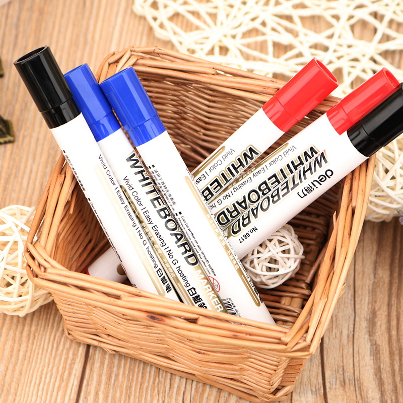 3Pcs Erasable Whiteboard Marker Pen Liquid Type Black Blue Red School Class Home Teaching Kids Drawing Office Meeting 6817