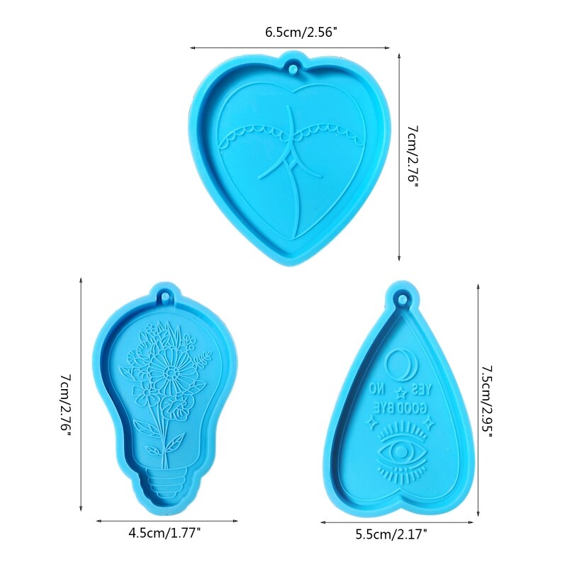 Handmade Earrings Epoxy Resin Mold Keychain Pendant Silicone Mould DIY Crafts Jewelry Necklace Casting Tools