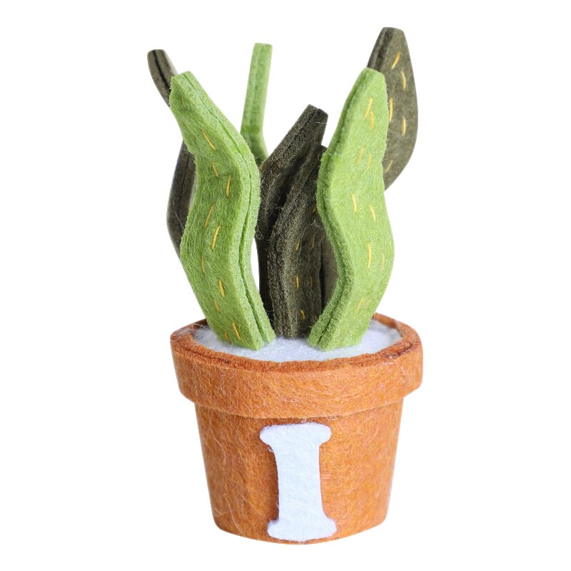 Suculentas hechas a mano, Kit de fieltro en maceta, proceso de multicapacidad no tejido, decoración para el hogar, fieltro DIY, paquete suculenta, pequeña maceta, plantas: A