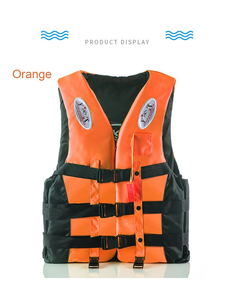 Chaleco salvavidas para adultos y niños, traje de pesca, esnórquel, barco para natación, chaleco a la deriva, pesca en el mar portátil: Naranja / M