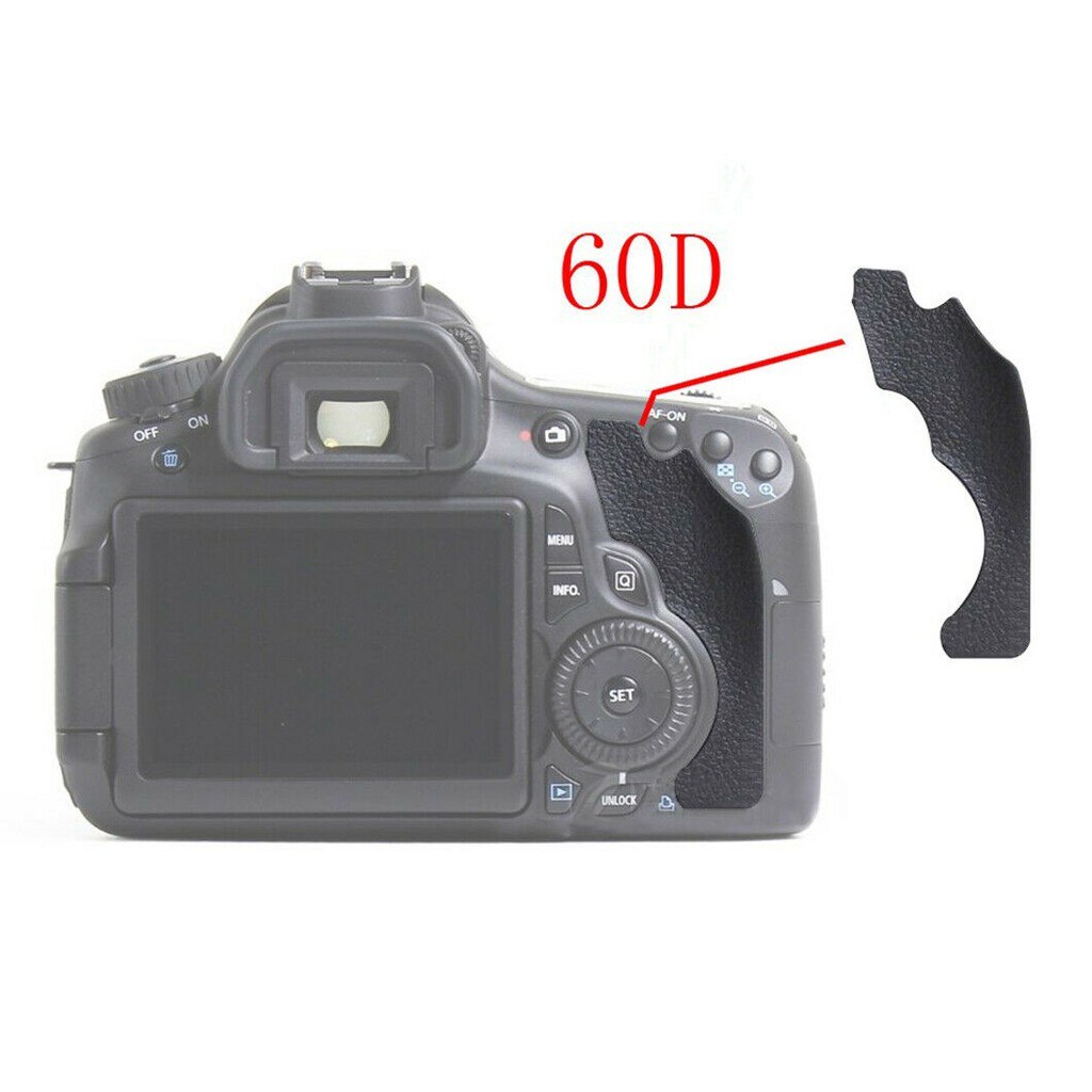 Funda trasera para cámara Canon 60D, goma para pulgar, pieza de reparación de repuesto para cámara DSLR + cinta