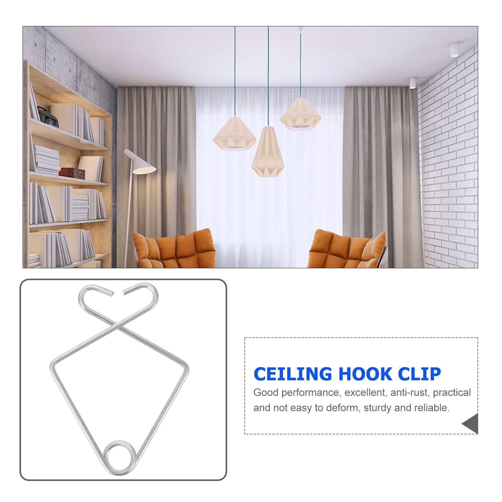 50Pcs Plafond Haak Clips Duurzaam Zware Anti-Roest Plafond Haak Clip Plafond Hanger Plafond Tegel Haken