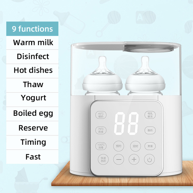 Scaldabiberon Multifunzione Veloce Accessori per bambini Riscaldatore per alimenti Scaldalatte Sterilizzatore con controllo accurato della temperatura: Default Title