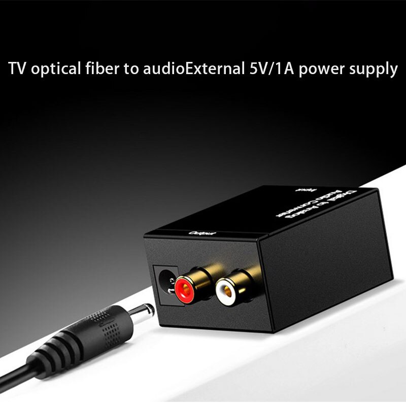 eSynic 192KHZ Professionele Optische Naar RCA Converter, Digitaal Analoge Audio Converter, Coaxiale Toslink naar RCA 3.5MM Audio Adapter, DAC Converter voor HDTV Blu Ray DVD TV