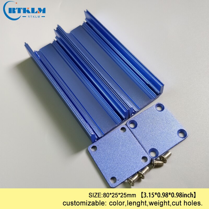 Aluminium Elektrische Doos Diy Instrument Case Kleine Aluminium Doos Voor Elektronische Project 80*25*25 Mm Junction Box industrie Behuizing