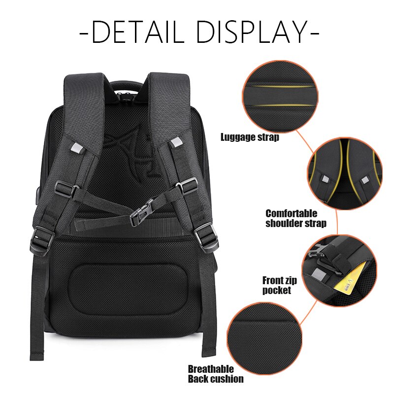 Mochila para hombre ARCTIC HUNTER , bolsa para ordenador portátil de 15,6 pulgadas, mochila de viaje, mochilas multifuncionales para hombre y mujer