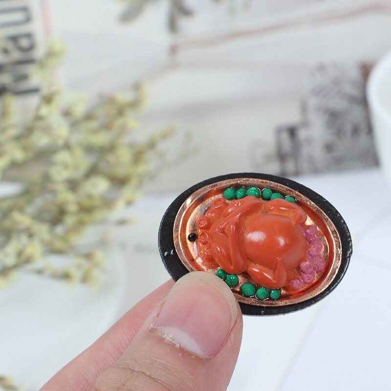 ! 1 Pc Kitchen Cutting Toy 1:12 Dollhouse Miniature Food Christmas Turkey With Lid Pretend Play Toy Accessories