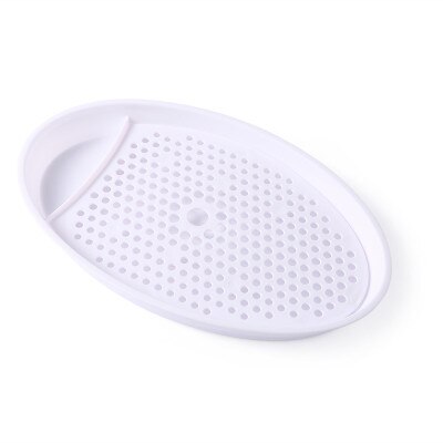 Kitchenace 1pc plast kjøkken dreneringsplate til dumplings kinesisk dumpling jiaozi retter praktisk dumpling container gagets: Hvit