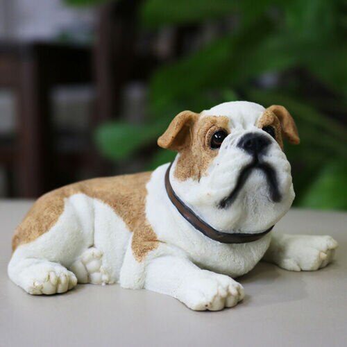 Jjm Vet Britse Bulldog Hond Pet Figuur Canidae Dier Auto Decor Collector Toys Pvc Model Educatief Voor Volwassenen Kids