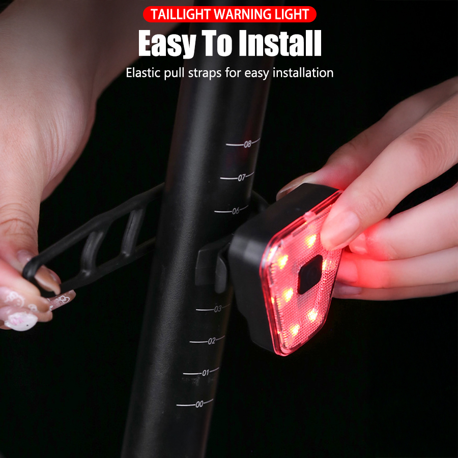 Bicycle Rear Light Rechargeable High Visibility Red Light Tail Light Horizontal Or Vertical MTB Road Bike Lamps Accessories