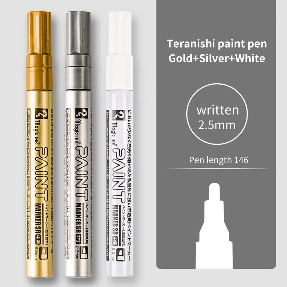 2/3 stk. permanent tusjpenn for maling, 1.2mm/2.5mm hurtigtørkende vanntette tusjer for stein, dekk, slitebane, gummi, stoff, metall: Lysegrå