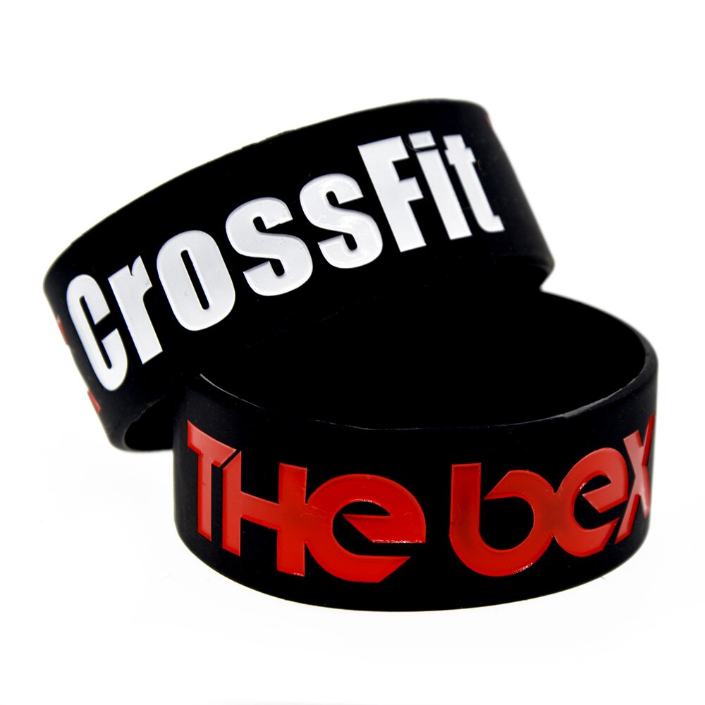 OBH – bracelet CrossFit en caoutchouc de Silicone, 25 pièces, la boîte, un pouce de large pour le Sport