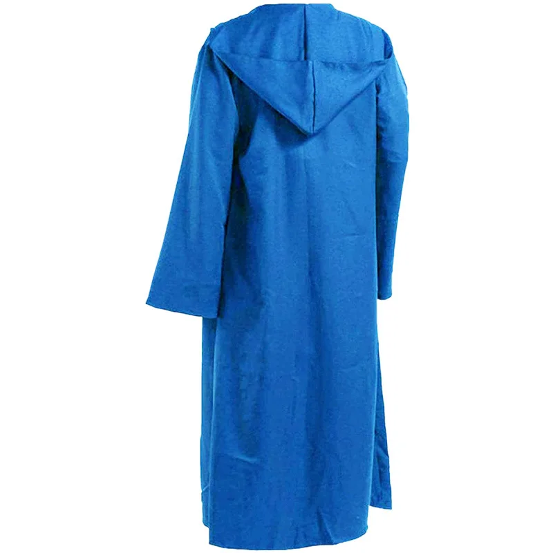 Medeltida män tunika huva mantel mantel riddare cosplay kostym trollkarl vampyrmantel mantel munk fantasi halloween
