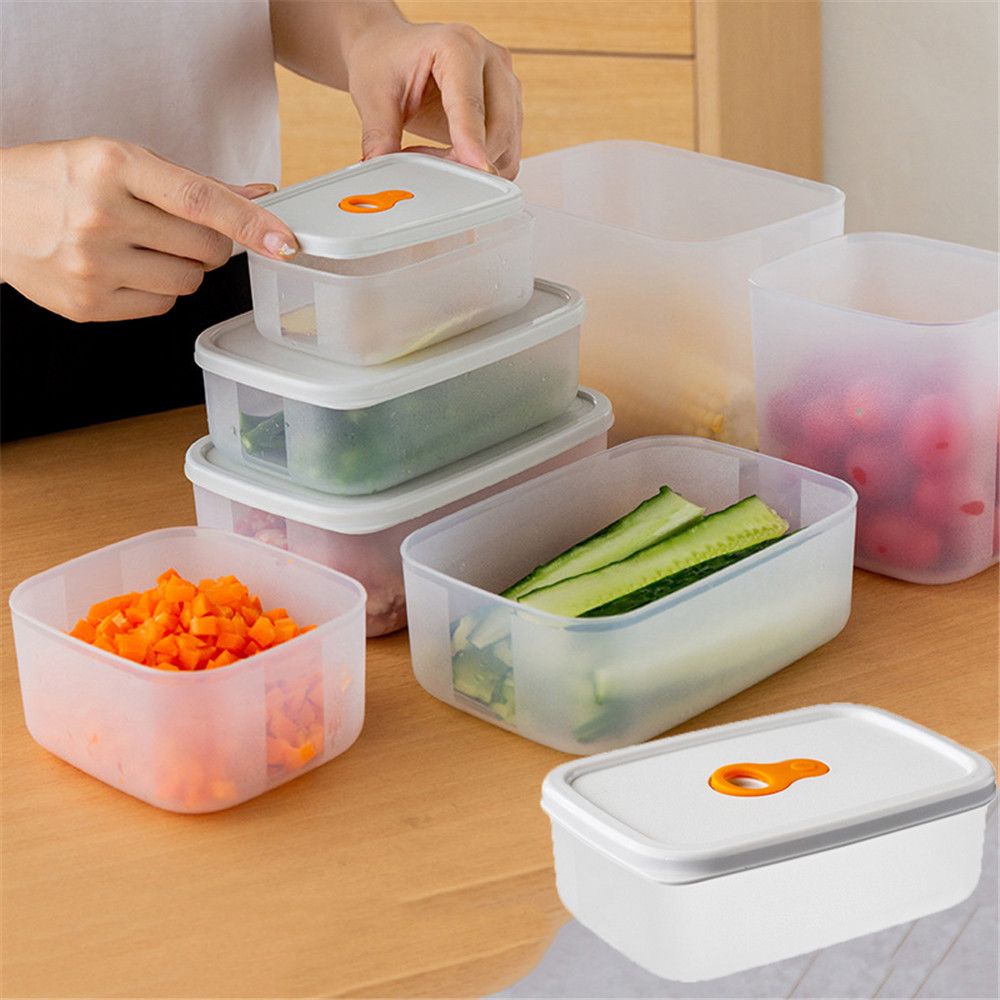Freezing Cubes with Tray Refrigerator Leakproof Snack Organizer Food Container Jars Storage Box