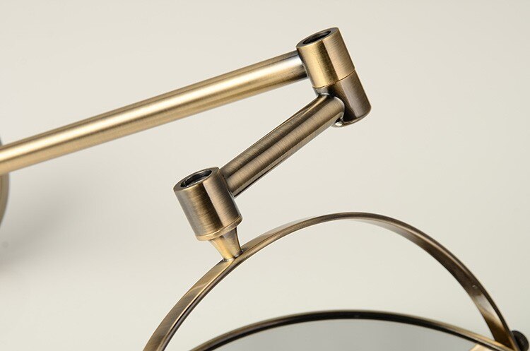 Senducs Antieke Badkamer Spiegel 3x Vergrootglas Bad Spiegel Met 8 inch Badkamer Inklapbare Spiegels Met Massief Messing Bad Spiegel