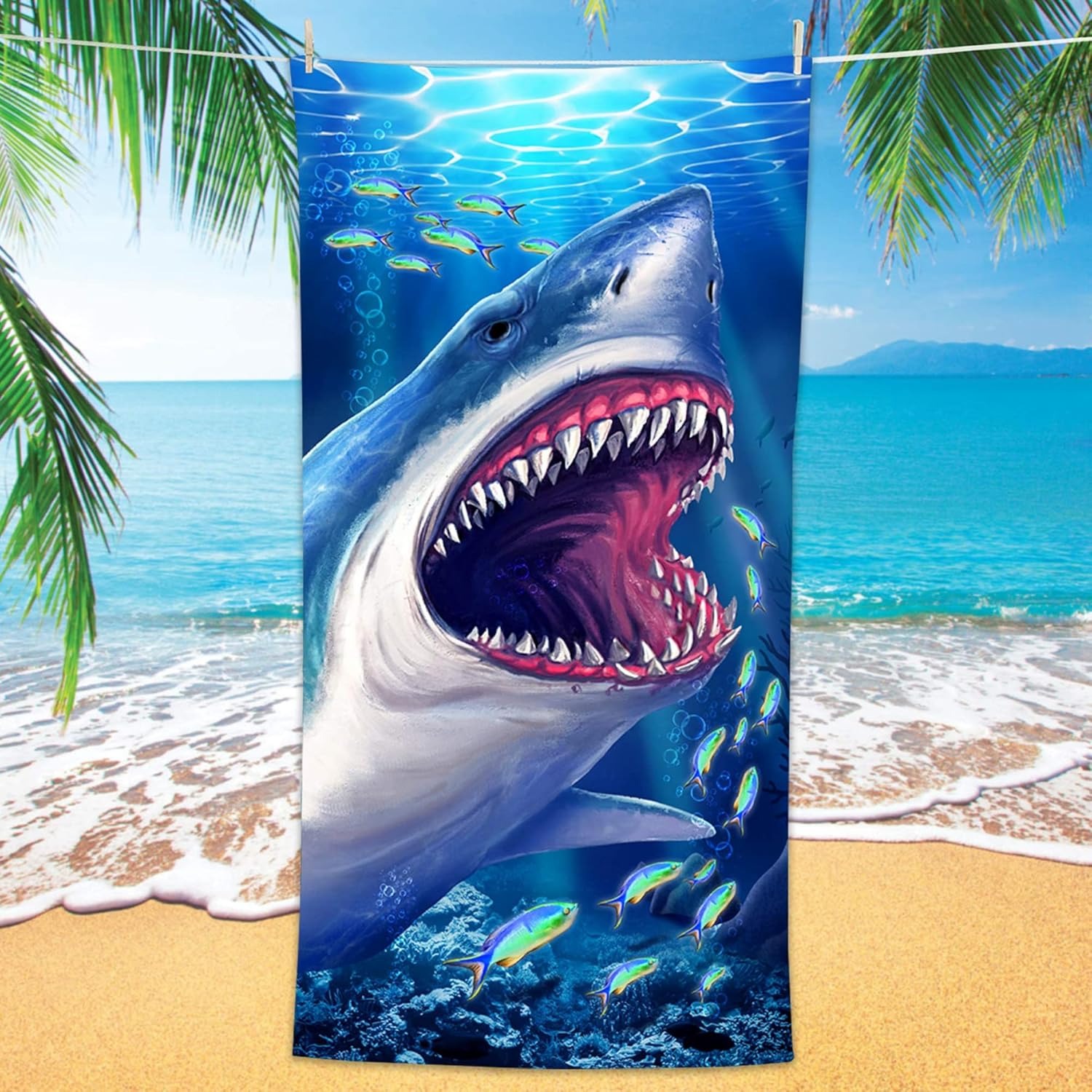 1pc strandhanddoeken met octopuspatroon, ideaal voor familie, vrienden, sneldrogend, zandvrij, voor bad, yoga, toerisme, strand, kamperen en zwemmen.