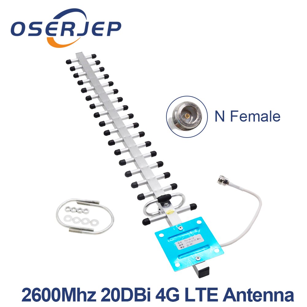 Antenne externe extérieure 20dBi Yagi de 4G LTE 2600 MHz 2600 MHz pour le répéteur de Signal de téléphone portable d'amplificateur de 4G LTE