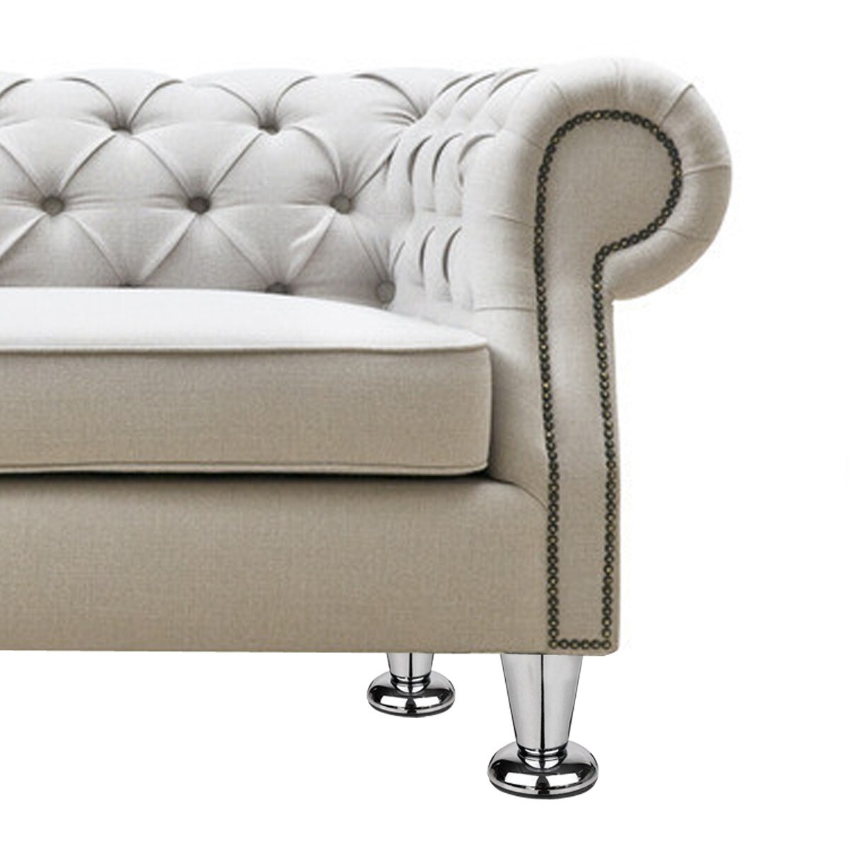 4 "metall krom møbler fot koniske sofa føtter bad skap tv skap garderobeskap ben 10cm