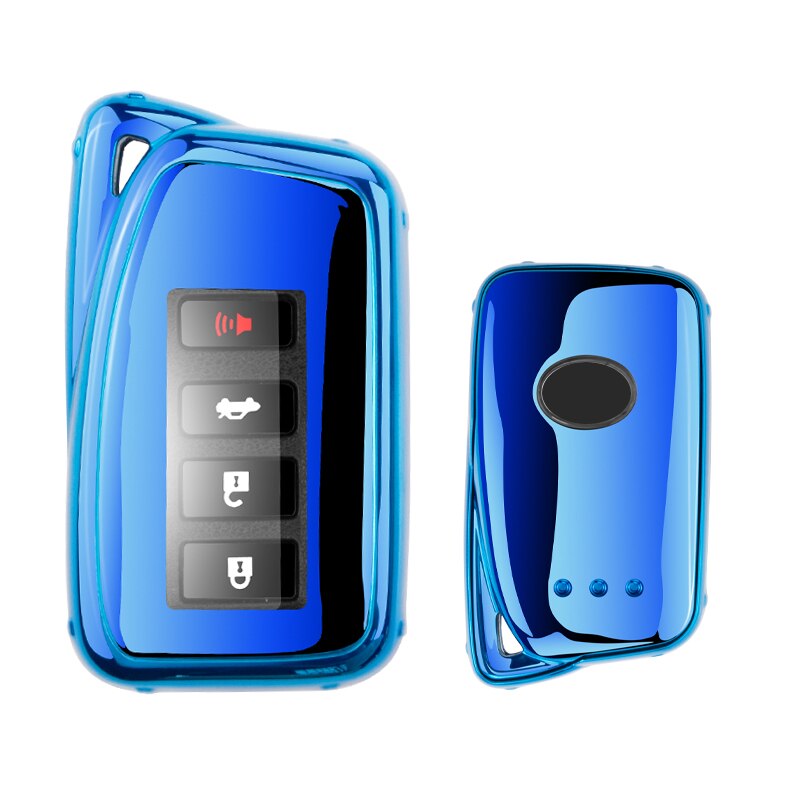 Soft TPU Car Remote Key Case Cover For Lexus NX GS RX IS GX LX RC ES 200 250 350 LS 450H 300H RX250T Car Styling Accessories Fob: Blue only case