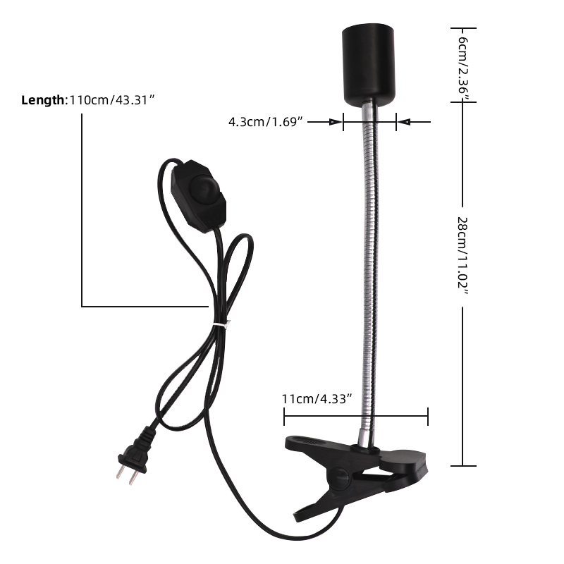 UVB E27 Pet Reptile Lamp Clip-on Bulb Lamp Holder Turtle Basking UV Heating Lamp Kit Tortoises Light Lizards Lighting: Default Title