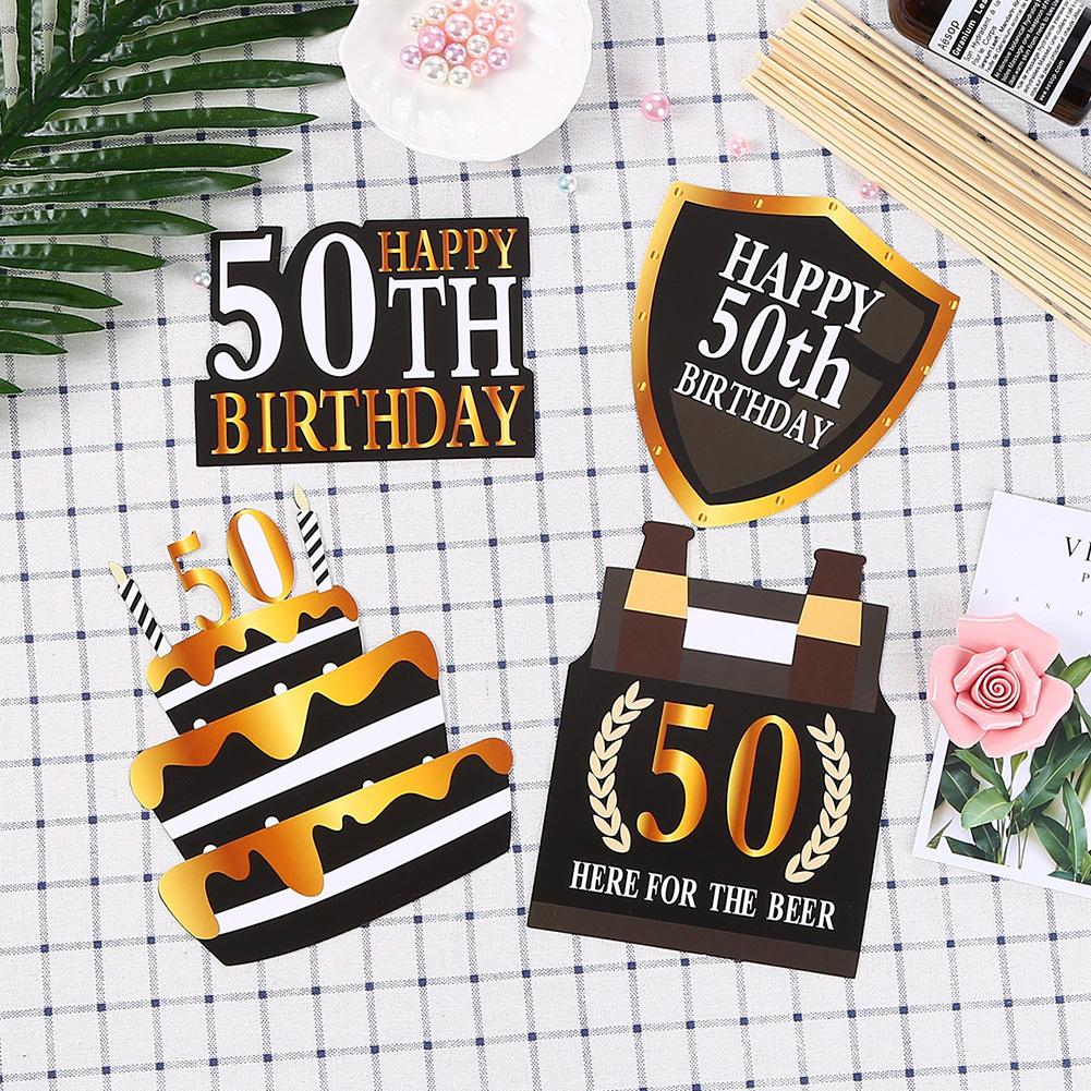 Bryllupsdag bursdagsfest foto rekvisitter 24 stk/sett 20cm 30 år 50 år 60 år gammel sminke rekvisitter papir skjegg bursdag fest foto rekvisitt