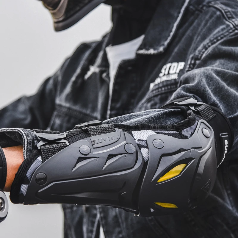 Ginocchiere per Moto ginocchiere e parastinchi regolabili per adulti, protezioni per le ginocchia equipaggiamento protettivo per ATV Moto Skateboard Skating