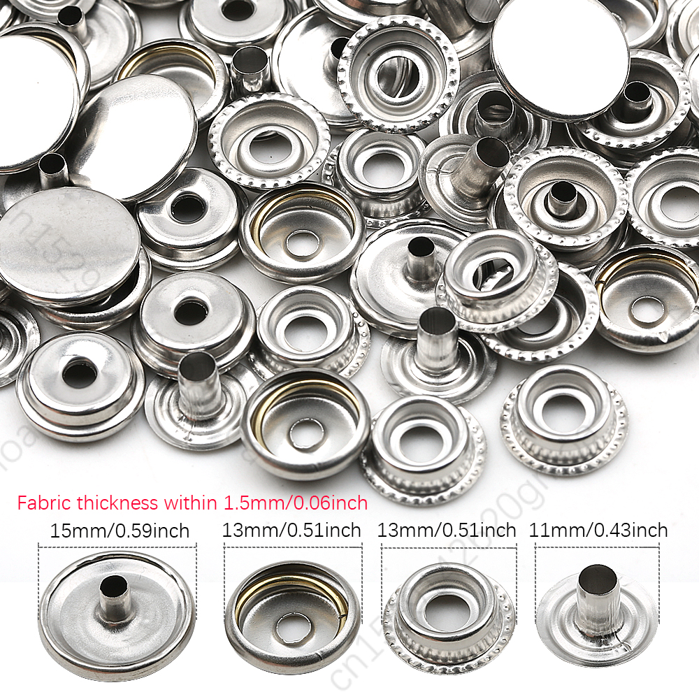 20sets/pack 10-15mm Metal Snap Buttons Sewing Accessories Botones Snaps Button For Clothing bags Leather Pressure Snap Fasteners