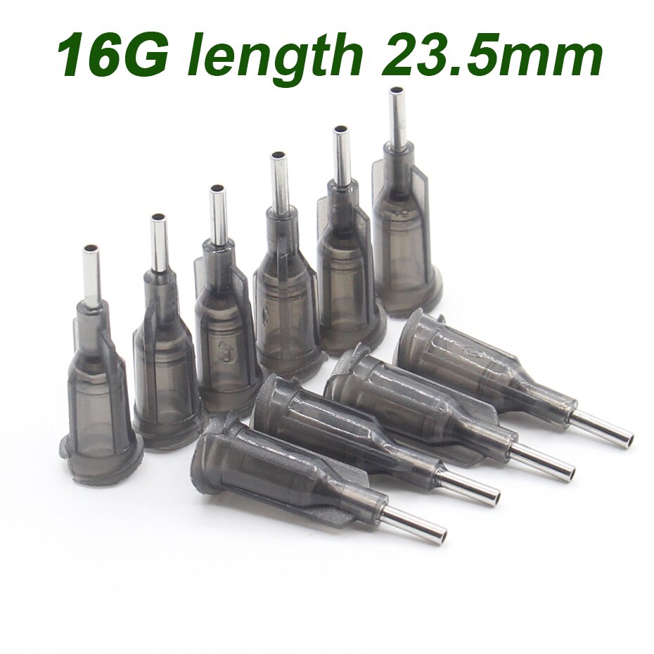 100 adet/grup 16G x 23.5mm Hassas pasif S.S. Dağıtım Ucu PP Safetylok hub, tutkal dağıtıcı İğneler