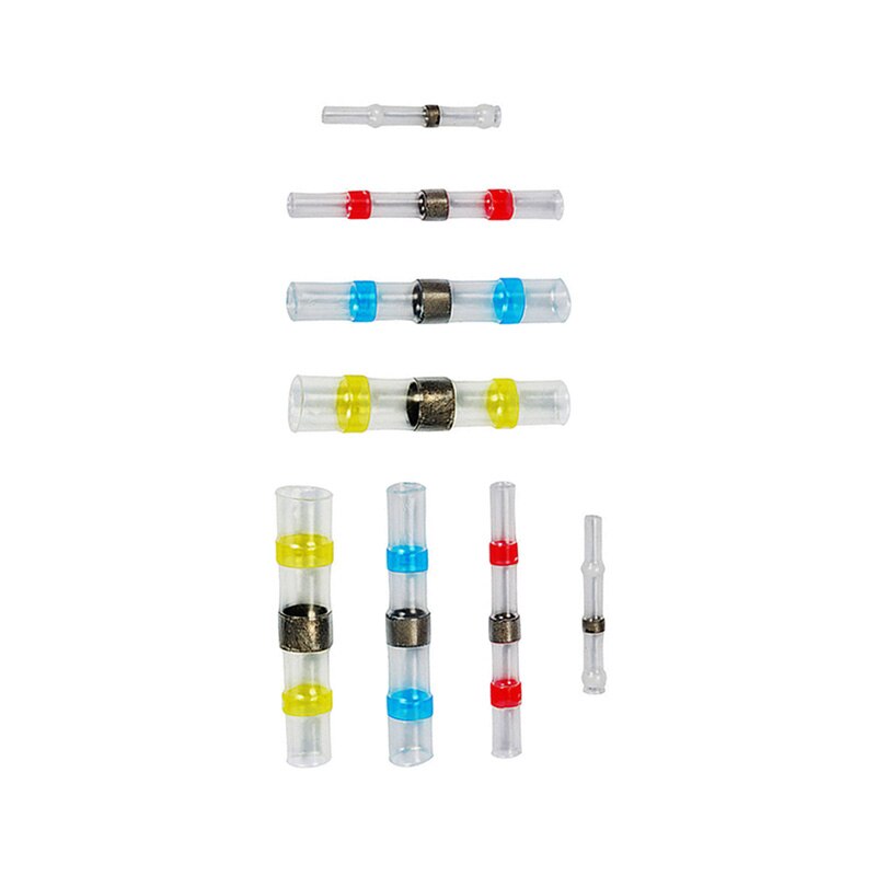 20/50PCS Waterproof Solder Seal Sleeve Splice Terminals Heat Shrink Electrical Wire Connector Butt Connector Insulated Soldering
