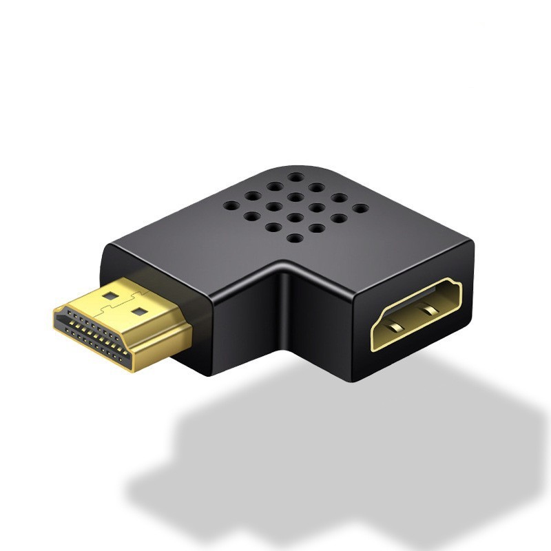 Adaptador HDMI 90 270 grados ángulo recto 4K extensor HDMI convertidor macho a hembra conector de Cable compatible con HDMI para TV portátil: Blanco