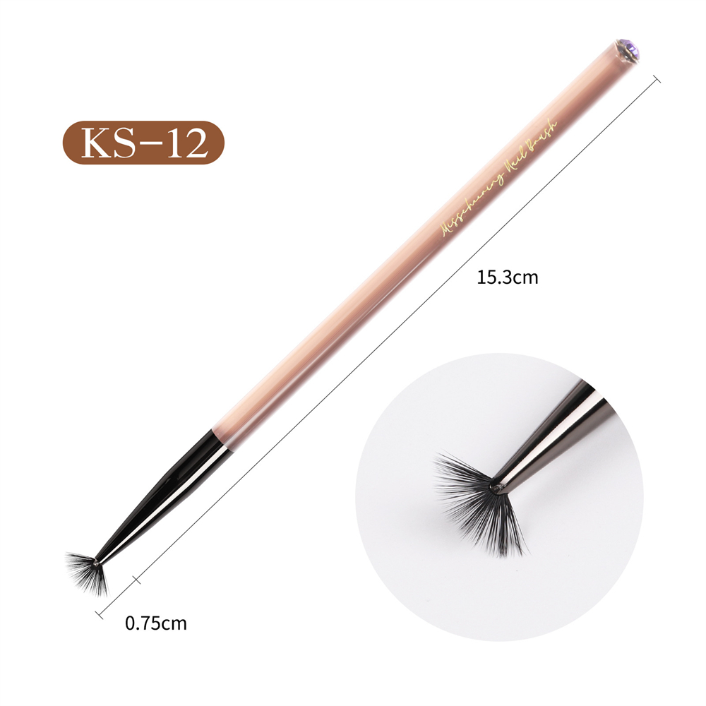 Akrylnagelkonstborste manikyrborstar nageltillbehör tillbehör målningspenna akrylgelnagelkonstverktyg borstar: Choklad