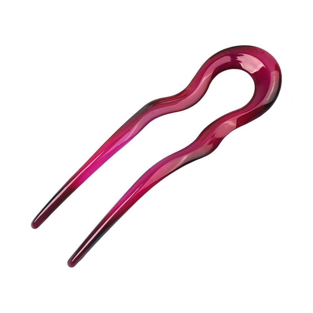 13cm French Hair Pin For Thick Thin Hair U-shaped French Twist Stick Hair Fork Chignons Pins Women Long Hair-Styling Accessories: Light  Blue